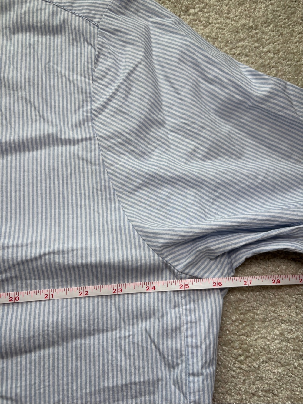 aerie Light Blue Striped Button-Down size small - Picture 6 of 10